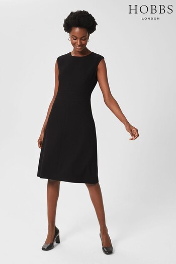 Hobbs Ophelia A-Line Black Dress (767938) | £139