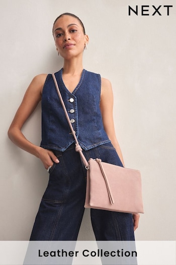 Pink Leather Cross-Body Bag (768251) | £26