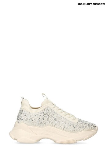 KG Kurt Geiger Lila Knit Lace-up Bling Trainers (768523) | £99