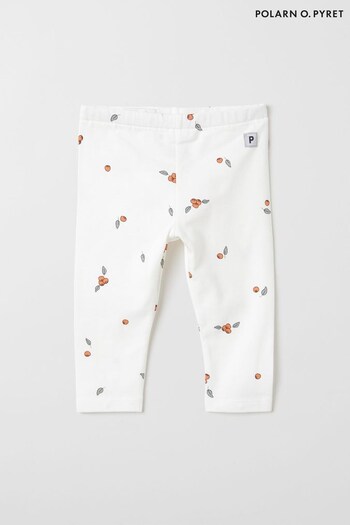Polarn O Pyret Organic Cotton Berry Print White Leggings dress (768524) | £14