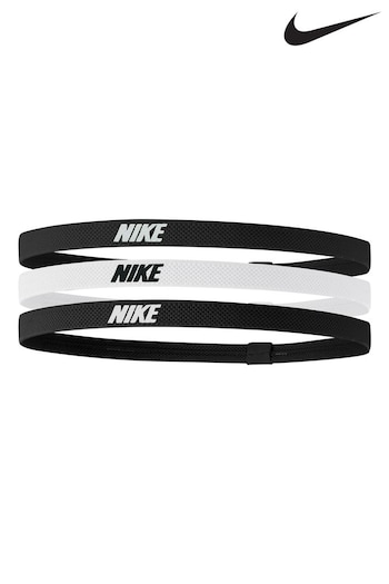 Nike Black/White Elastic 2.0 Headbands 3 Pack (768745) | £12