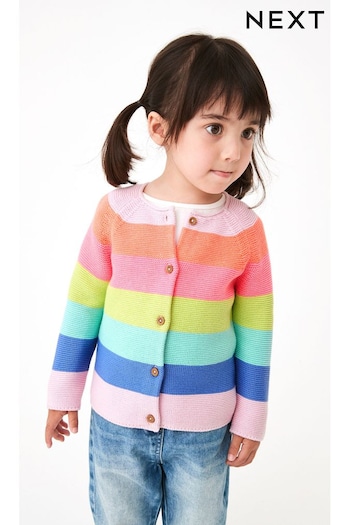 Fluro Rainbow Stripe Cardigan (3mths-7yrs) (769593) | £11 - £13