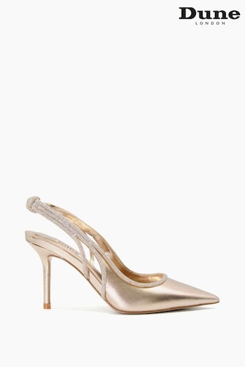 Dune London Natural Cinematic Knot Back Slingback Courts (769848) | £135