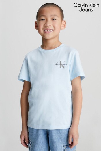 Calvin BLK Klein Jeans Boys Blue Monogram T-Shirt (769870) | £28