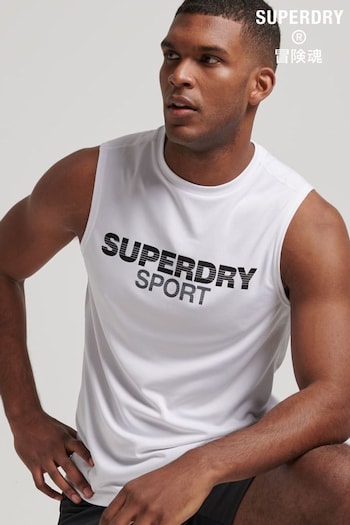 Superdry White Sport Active Vest Top (770372) | £20