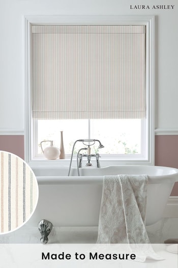 Laura Ashley Apricot Candy Stripe Made to Measure Roman Blinds (770854) | £84