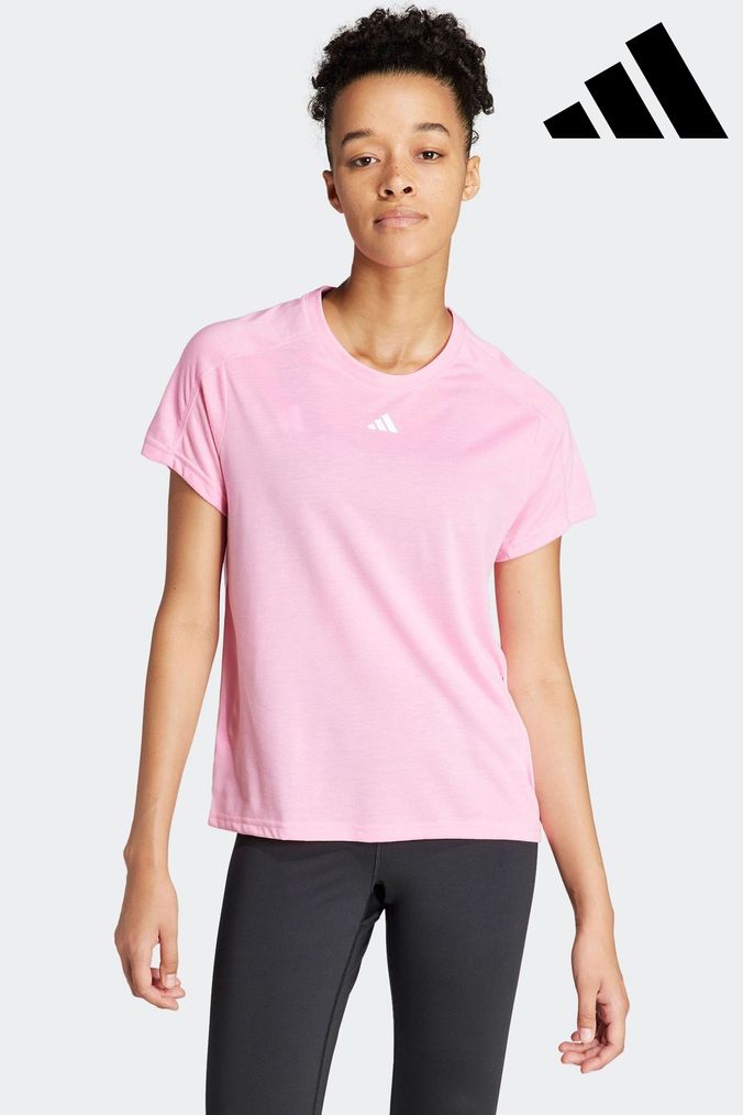 Buy Women s T Shirts Pink Adidas Tops Online Next UK