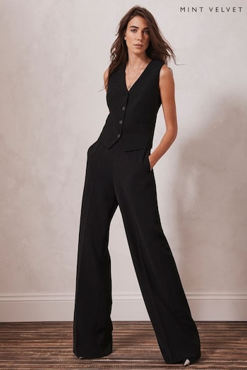 Mint Velvet Black Straight Trousers (770905) | £109