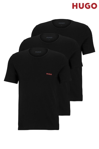 HUGO T-Shirt RN Black 3 Packs (770913) | £45