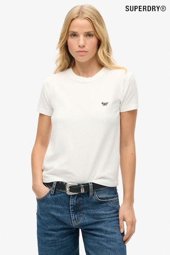 Superdry Off White Essential Logo Fitted T-Shirt (771878) | £20