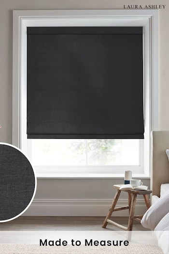 Laura Ashley Charcoal Grey Swanson Made to Measure Roman Blind (771974) | £84