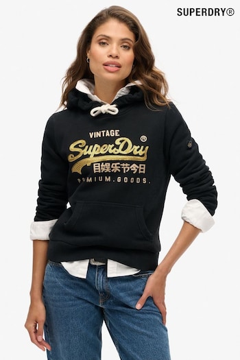 Superdry Jet Black Embellished vl Graphic Hoodie (772168) | £60