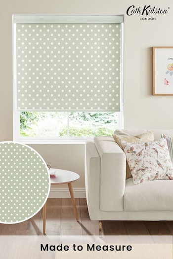 Cath Kidston Green Button Spot Aloe Made to Measure Roller Blind (772212) | £58