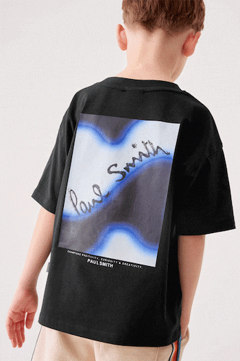 Paul Smith Junior Boys Oversized Short Sleeve Iconic Print T-Shirt (772214) | £36