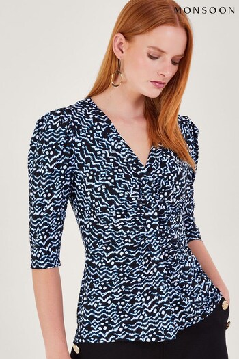 Monsoon Gio Print Black Blouse (772505) | £50