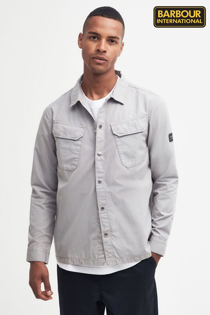 Buy Men s Grey Barbour International Shirts Online Next UK