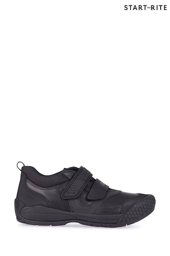 Start-Rite Strike Black Leather School Shoes ROA F & G Fit (772693) | £50