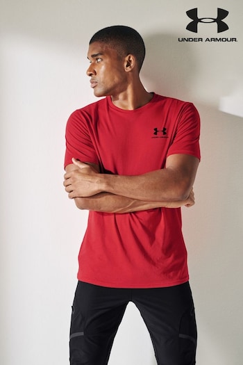 Under Armour Red Sportstyle Left Chest Logo T-Shirt (773428) | £25