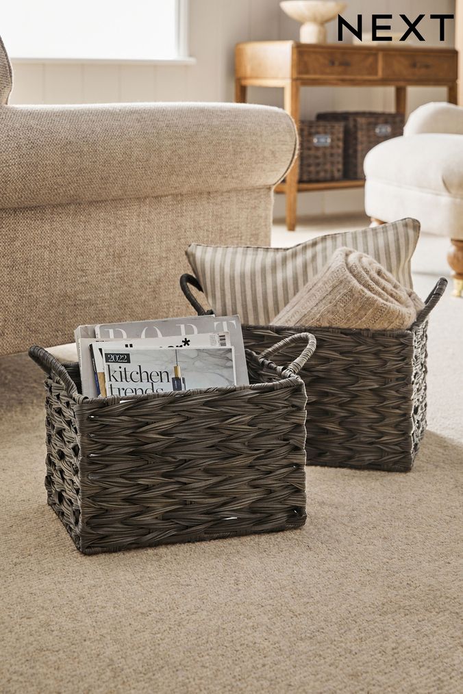 Plastic wicker storage bench deals