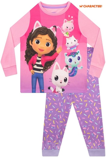 Character Pink Gabbys Dollhouse Printed Long Sleeve Pyjamas (774493) | £17