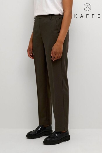 Kaffe Sakura Elastic Waist Suit Khaki Green Trousers (774750) | £60