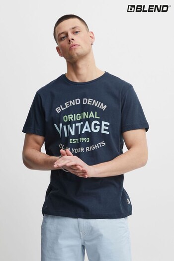 Blend Blue Vintage Print T-Shirt (774824) | £12