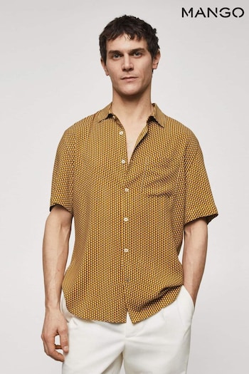 Mango Yellow Printed Flowy Shirt (775733) | £46