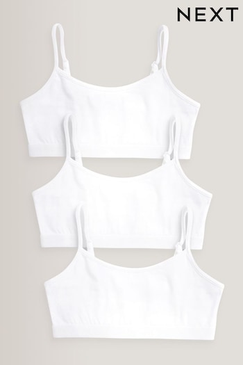 White Strappy Crop Tops 3 Pack (5-16yrs) (776332) | £8 - £11