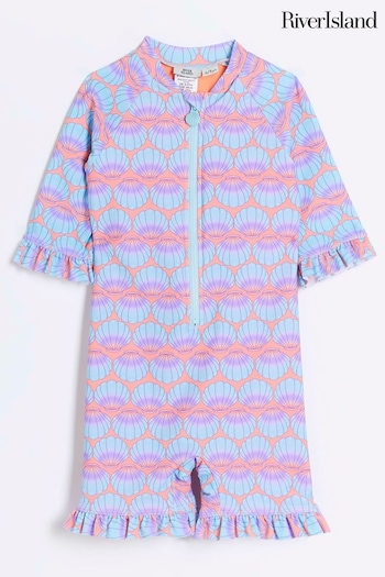 River Island Pink Girls Shell Rash Suit (776374) | £18