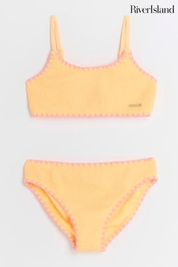 River Island Orange Girls Textured Bikini (776684) | £19 - £22