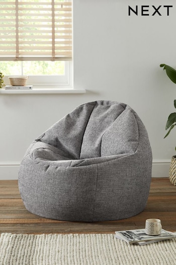 Charcoal Grey Chunky Weave Bean Bag Chair (776793) | £110