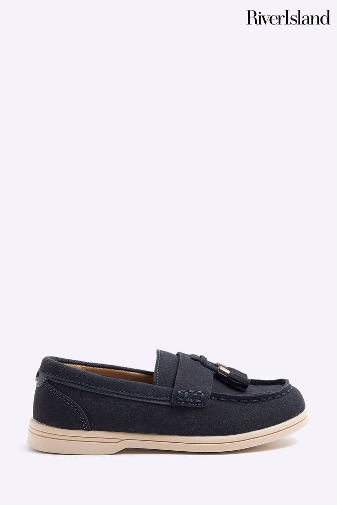 Girls on sale navy loafers