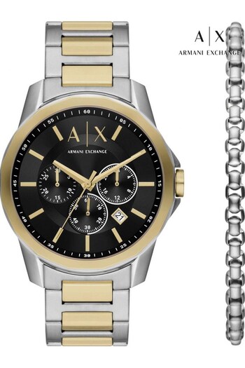 Armani Exchange Gents Bracelet White Gift Set Watch (777031) | £239