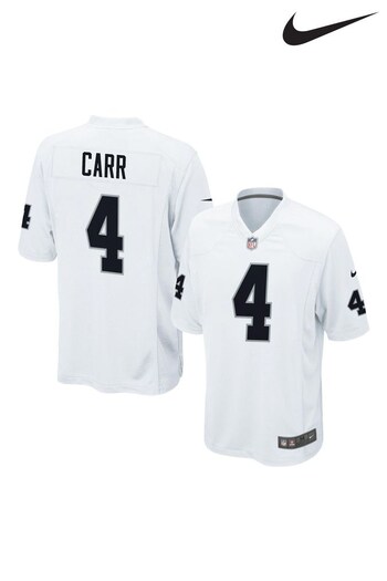 Nike White Las Vegas Raiders Road Game Jersey - Derek Carr (777418) | £80