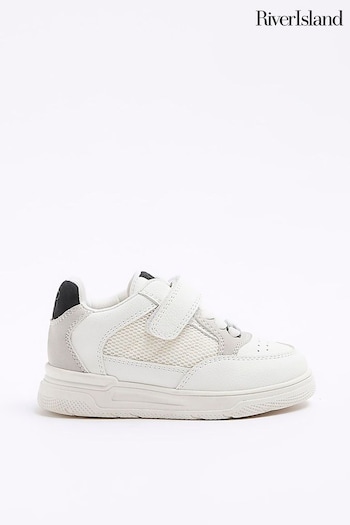 River Island Off White Boys Mesh Trainers (777475) | £18