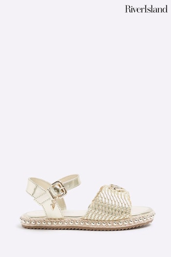 River Island Gold Girls Woven Espadrille (777494) | £21