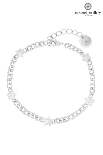 Caramel Jewellery London Silver 'Starburst' Chunky Chain Charm Bracelet (777561) | £15