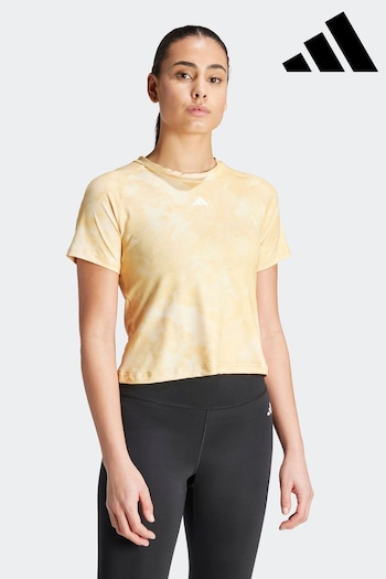 adidas Yellow Train Essentials Tie Dye T-Shirt (777601) | £28