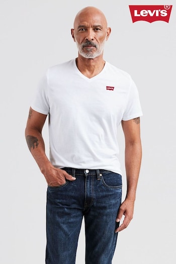 Levi's® Cream Original Housemark V-Neck T-Shirt (777759) | £25