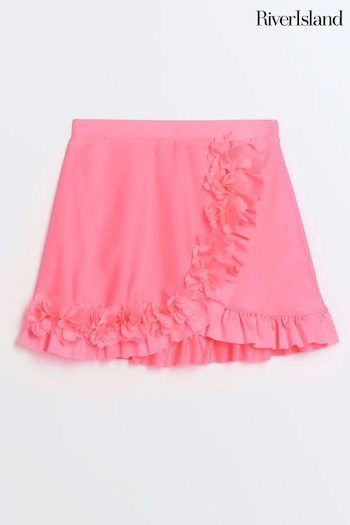 River Island Pink Girls 3D Flower Swim Skirt (777771) | £15 - £18