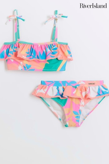 River Island Multi Girls Tropical Tie Bikini (778034) | £19 - £22