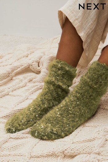 Green/Grey Cosy Ankle Socks 2 Pack (778169) | £11