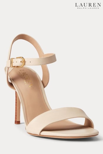Lauren Ralph Lauren Beige Gwen Nappa Leather Sandals (778353) | £129