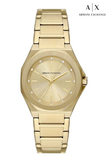 Armani Exchange Ladies Gold Tone Watch (778446) | £199