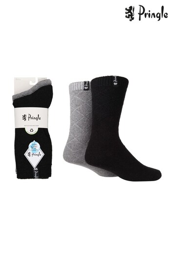 Pringle Black Fashion Knit Boots Socks (778482) | £14
