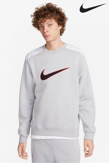 Nike Grey Sportswear Colour Block Crew Sweatshirt (778500) | £60