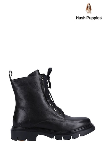 Hush Puppies Rhea Black Lace patent Boots (779322) | £110