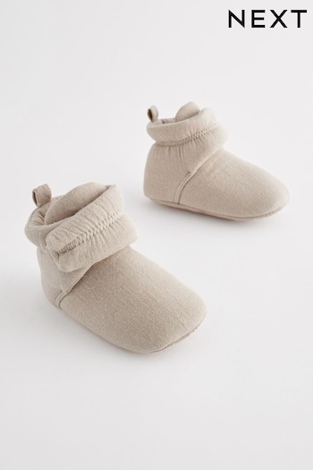 Neutral Cream Cosy Baby Boot Pram bonner Shoes (0-2mths) (779676) | £7 - £8
