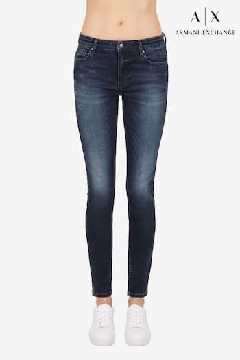 Armani Exchange Denim Dark Wash J69 Skinny Fit Jeans (779946) | £140