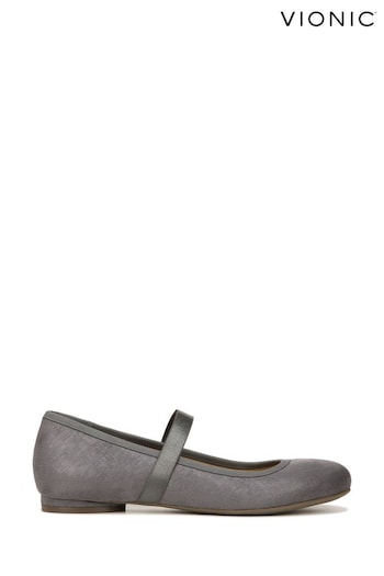 Vionic Grey Joseline Mary Janes Gum Shoes (780040) | £120